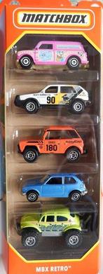 Matchbox 1:64 - Modelauto (10) - Matchbox MBX Retro 5 stuks, Hobby en Vrije tijd, Nieuw