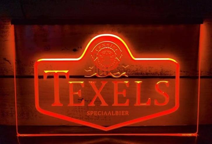 Texels bier neon bord lamp LED verlichting reclame lichtbak, Huis en Inrichting, Lampen | Overige, Nieuw, Verzenden