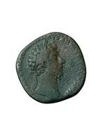 Empire romain. Marcus Aurelius (AD 161-180). Sestertius Rome, Postzegels en Munten