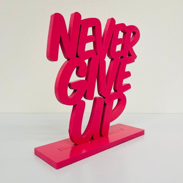 AIIROH - WoodCut - Never Give Up, Antiek en Kunst, Kunst | Schilderijen | Modern