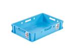 E1 krat 600x400x125mm lichtblauw HDPE gebruikt, Zakelijke goederen, Ophalen of Verzenden