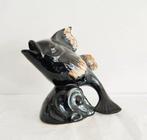 Alphonse Mouton - Vaas (2) - Steengoed - Vis en eekhoorn