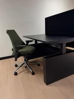 Zwarte Duo Zit Sta Bureau - Duo Bureau Met Wang - Nieuw, Huis en Inrichting, Bureaus, Verzenden, In hoogte verstelbaar, Nieuw