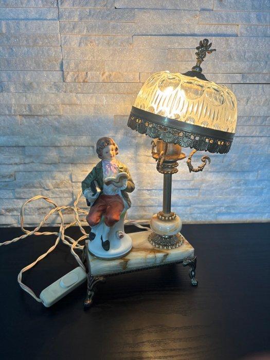 Lampe de table - Porcelaine, Marbre, Laiton, Antiquités & Art, Curiosités & Brocante
