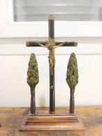 Crucifix - Hout, Brons - 1850-1900 - 40 cm, Antiek en Kunst