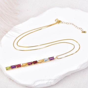 Sans Prix de Réserve - Pendentif Argent - Gemmes mixtes -