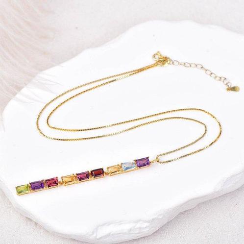Sans Prix de Réserve - Pendentif Argent - Gemmes mixtes -, Handtassen en Accessoires, Antieke sieraden