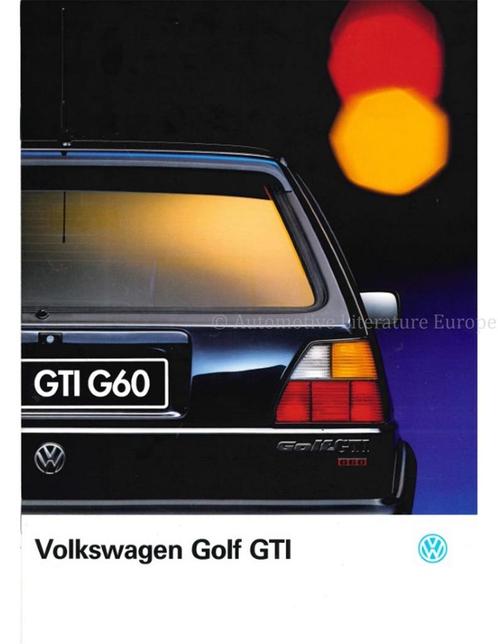 1991 VOLKSWAGEN GOLF GTI BROCHURE NEDERLANDS, Boeken, Auto's | Folders en Tijdschriften