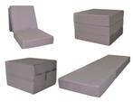 Opvouwbaar matras - logeermatras - 195x65x15 cm - lila, Ophalen of Verzenden, Nieuw
