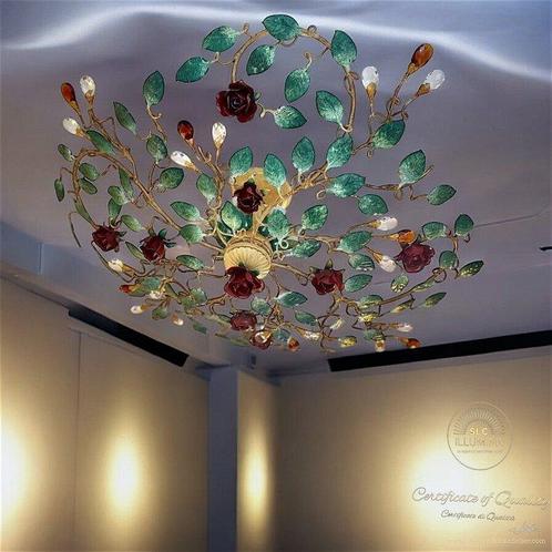 SLC Illumina - MG - Plafondlamp - Roos laminata in goud met, Antiek en Kunst, Kunst | Designobjecten