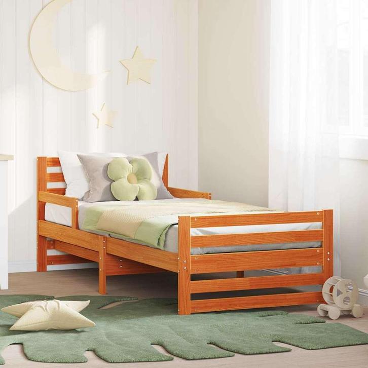 vidaXL Uitzetbare Bedbodem voor Kinderen Wasbruin 80 x 130 /, Huis en Inrichting, Slaapkamer | Bedden, Nieuw, Verzenden