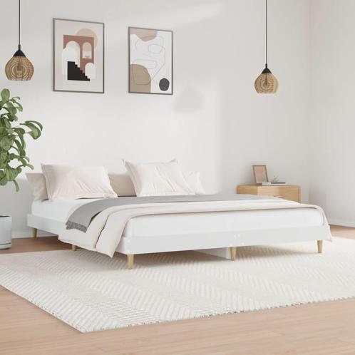 vidaXL Bedframe bewerkt hout wit 140x200 cm, Huis en Inrichting, Slaapkamer | Bedden, Nieuw, Verzenden