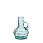 Gekleurd glazen flesje, vaasje, lille soft blue / stuk clear, Hobby en Vrije tijd, Nieuw