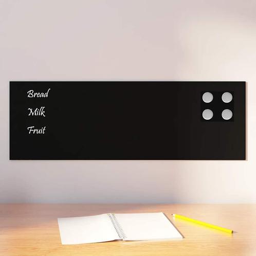 vidaXL Wandbord wandmontage 60x20 cm gehard glas zwart, Zakelijke goederen, Kantoor en Winkelinrichting | Kantoorartikelen, Verzenden