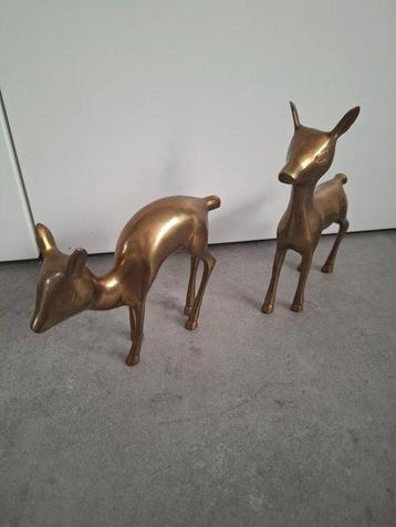 Statue, Hertjes van Brons vintage - 17 cm - Bronze