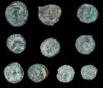 Byzantijnse Rijk Lote de 10 monedas Æ  (Zonder Minimumprijs), Postzegels en Munten