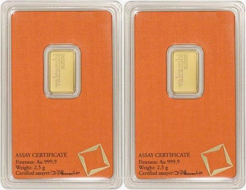 5 gram - Goud .999 - Valcambi, Switzerland - Verzegeld en, Postzegels en Munten, Edelmetalen en Baren