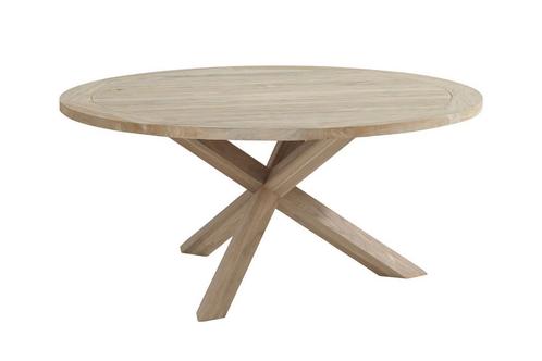 Taste by 4 Seasons Louvre teak tafel Ø 160 cm Showroommodel, Jardin & Terrasse, Ensembles de jardin