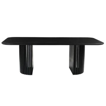 Mangohouten Eettafel Keelin 180x100 cm Zwart, Huis en Inrichting, Tafels | Eettafels, Verzenden, Nieuw, Industriële meubels, Overige vormen