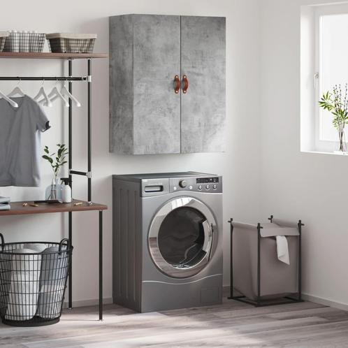 vidaXL Wandkast 69,5x34x90 cm betongrijs, Huis en Inrichting, Kasten | Dressoirs, Nieuw, Verzenden