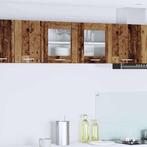 vidaXL Hangkast Oud Hout en Wit 80 x 31 x 40 cm Bewerkt hout, Huis en Inrichting, Kasten | Overige, Verzenden, Nieuw