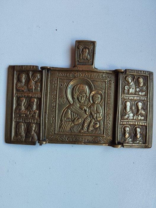 Icoon - Moeder Gods van Smolensk - Brons, Antiek en Kunst, Kunst | Niet-Westerse kunst