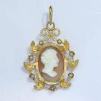 Zonder minimumprijs - Hanger - 18 karaat Geel goud - Parel -