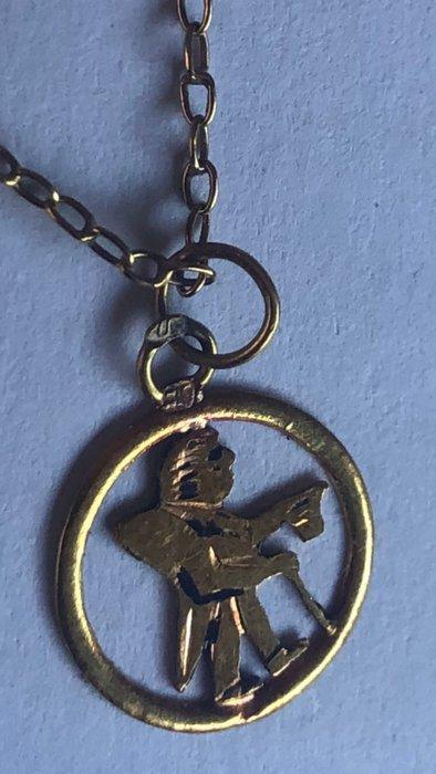 19.2 kt. - Geel goud - Halsketting, Antiek en Kunst, Antiek | Zilver en Goud