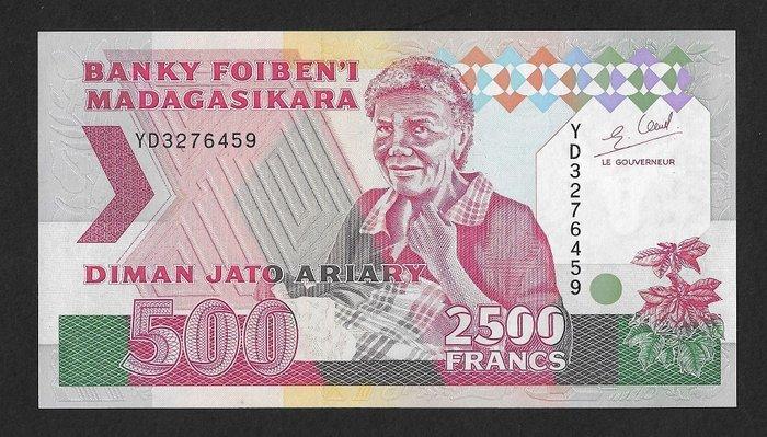 TAHITI / MADAGASCAR. 1000 e 2500 Francs (1977) ; (1993) -, Postzegels en Munten, Bankbiljetten | Europa | Niet-Eurobiljetten