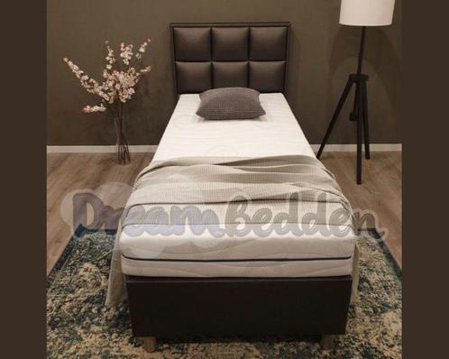 Boxspring Royal Deluxe 1 pers. Antraciet, Huis en Inrichting, Slaapkamer | Boxsprings