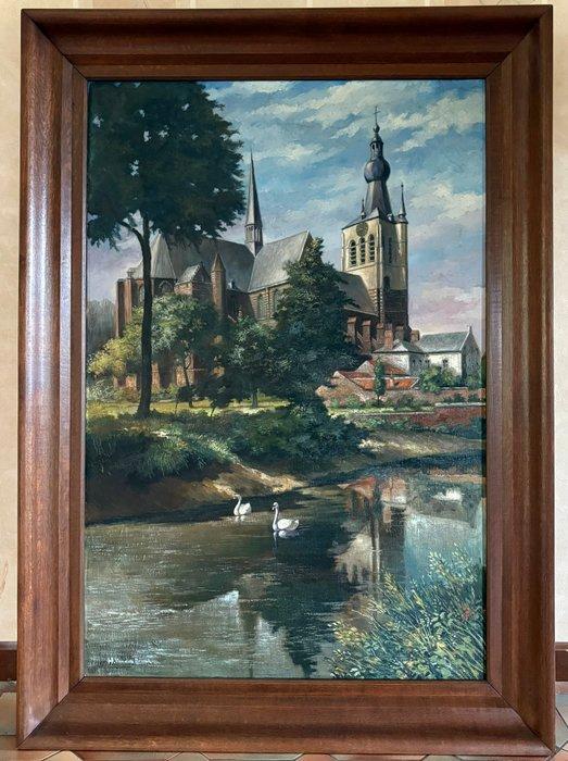 Hubert Van den Broek (1905-1983) - Kerk Aarschot, Antiek en Kunst, Kunst | Schilderijen | Klassiek