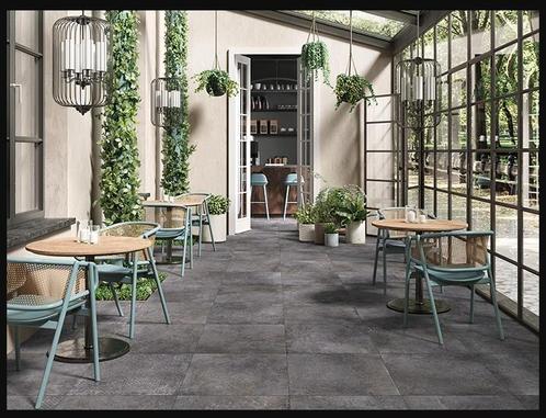 Vloertegels donker grijs 60x60 cm keramisch!, Bricolage & Construction, Dalles & Carrelages, Envoi