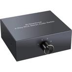 Audio Switch - 4-poorts - 4X Tulp (RCA) IN naar 1x Tulp, Audio, Tv en Foto, Audiokabels en Televisiekabels, Nieuw