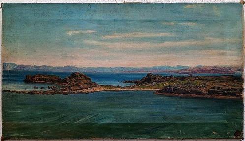 Scuola scandinava (XX) - Fiordi norvegesi, Antiek en Kunst, Kunst | Schilderijen | Klassiek