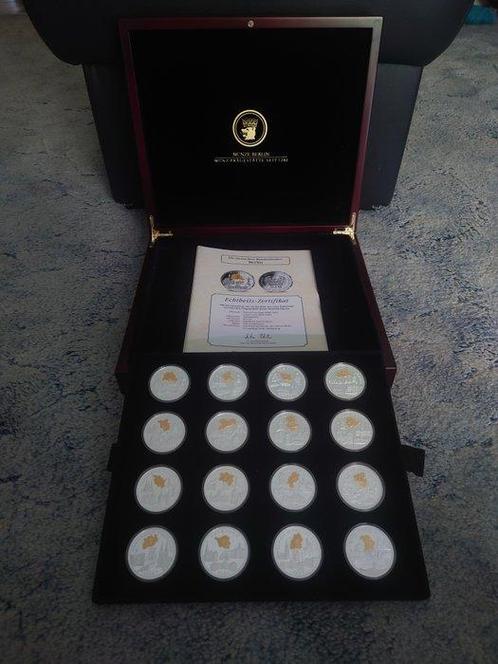 Allemagne. Collection of 16 Silver Medals 2005/2006. 24 kt, Postzegels en Munten, Munten | Europa | Niet-Euromunten