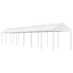 vidaXL Belvédère avec toit blanc 15,61x2,28x2,69 m, Jardin & Terrasse, Tonnelles, Verzenden, Neuf