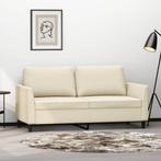 vidaXL Tweezitsbank 140 cm kunstleer crèmekleurig, Huis en Inrichting, Zetels | Zetels, Verzenden, Nieuw