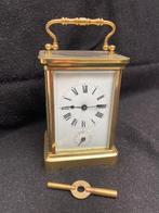 Rijtuigklok -   Emaille, Glas, Messing - 1900-1910, Antiquités & Art, Antiquités | Horloges