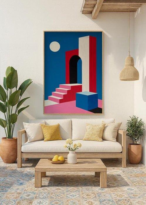 Nelson F. León - El Umbral Rosa XL- (NO Reserve), Antiek en Kunst, Kunst | Schilderijen | Modern