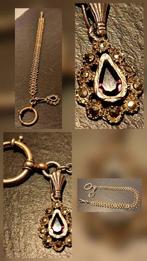 Antike 10,8 Gramm vergoldete Silber 800er Taschenuhrenkette, Nieuw