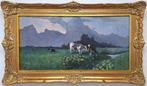 Meeuwis van Buuren (1902-1992) - Landschap met koeien onder, Antiquités & Art