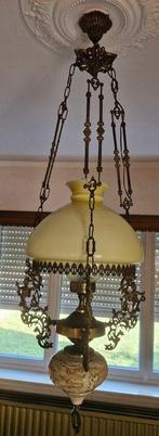 Lampe à pétrole - Céramique, Laiton, Verre - Neorenaissance