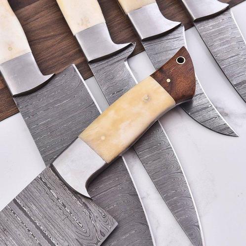 Couteau de cuisine - Chefs knife - Os de chameau, bois et, Antiek en Kunst, Antiek | Keukengerei