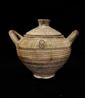 Grec ancien - Pyxis avec son couvercle - période géométrique, Antiquités & Art