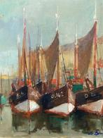 Ernest Denis (1917-1976) - Vissersboten te Nieuwpoort