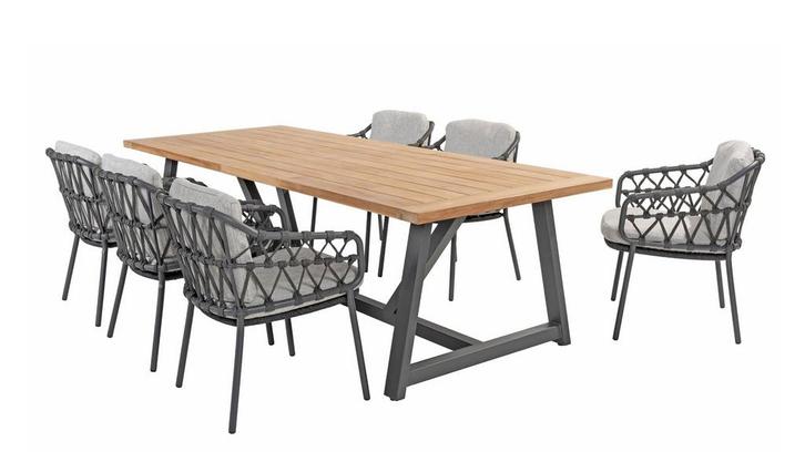 4 Seasons Outdoor Calpi tuinset antraciet met Noah tuintafel, Tuin en Terras, Tuinsets en Loungesets