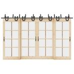 vidaXL Doos met onderdelen voor schuifdeur 366 cm staal, Doe-het-zelf en Bouw, Hang- en Sluitwerk, Verzenden, Nieuw