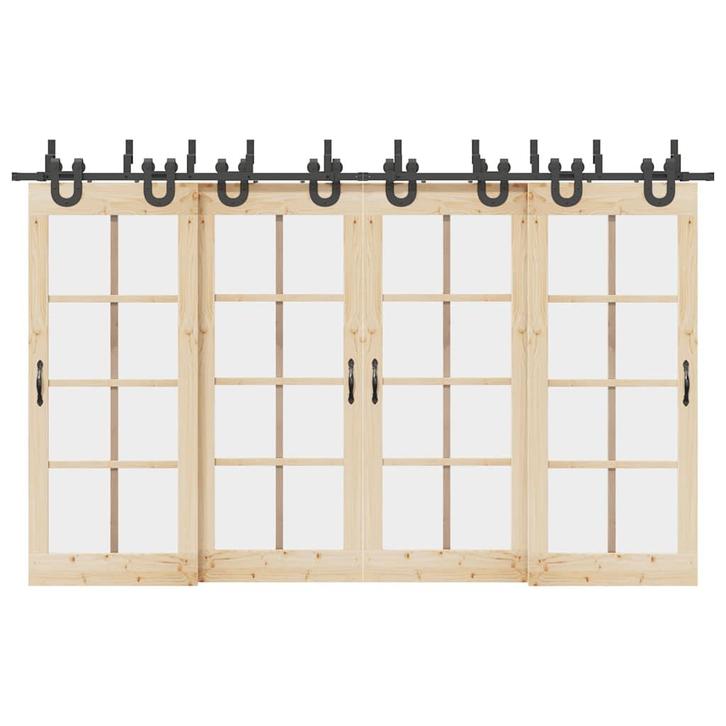 vidaXL Doos met onderdelen voor schuifdeur 366 cm staal, Doe-het-zelf en Bouw, Hang- en Sluitwerk, Nieuw, Verzenden