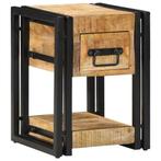 vidaXL Nachtkastje met lade Bruin 30 x 30 x 40 cm massief, Huis en Inrichting, Slaapkamer | Nachtkastjes, Verzenden, Nieuw