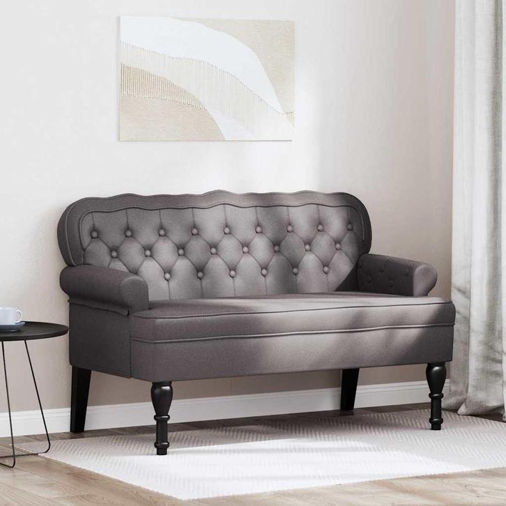 vidaXL Chesterfield Bank Grijs 119,5 x 64,5 x 75 cm, Maison & Meubles, Maison & Meubles | Autre, Envoi